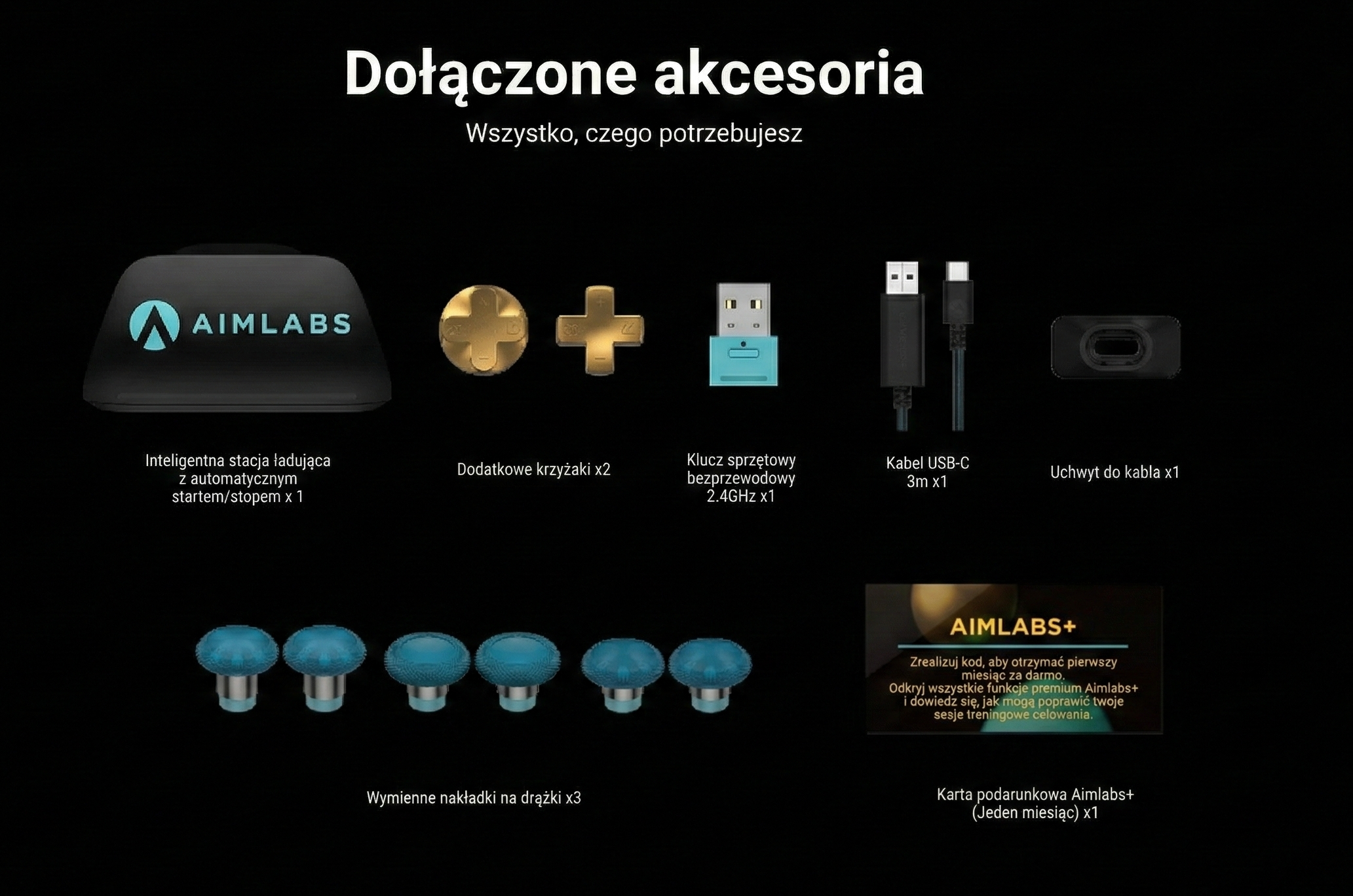 Zawartość zestawu GameSir G7 Pro 8K Aimlabs Edition